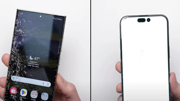三星S24 Ultra与iPhone 15 Pro Max跌落测试 结果亮了
