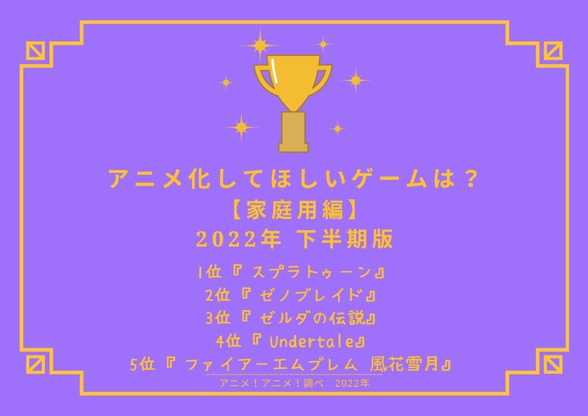 日本投票评选最希望动画化游戏 《斯普拉遁》登顶