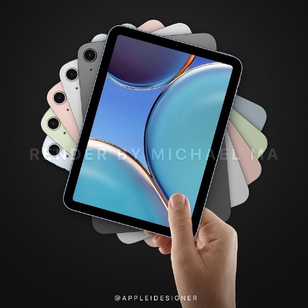 iPad mini 6渲染图曝光 采用全面屏设计有望搭载A14