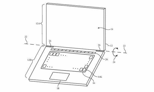 苹果新专利公开 未来的MacBook可能配备显示屏键盘！