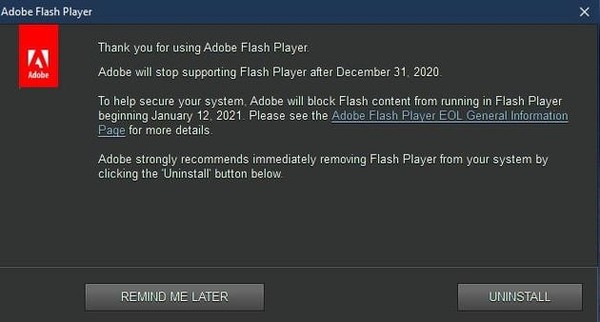 微软宣布将永久删除Flash Player 只等Windows10更新