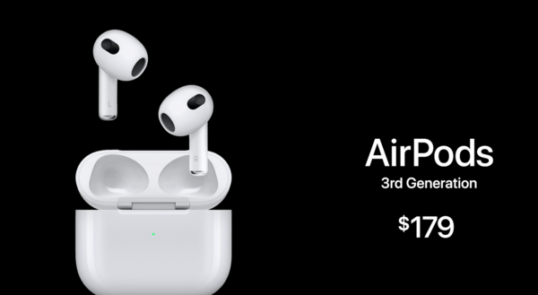 售179美元！苹果AirPods 3正式推出 支持空间音频功能