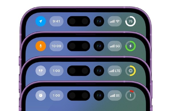 iPhone 14 Pro四款状态栏设计亮相 电池图标有点酷