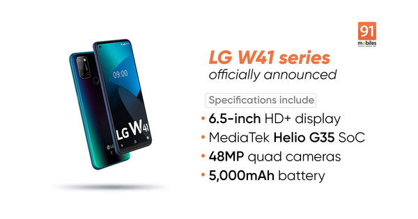 LG W41系列在印度发布 三款手机差别不大约1200元起