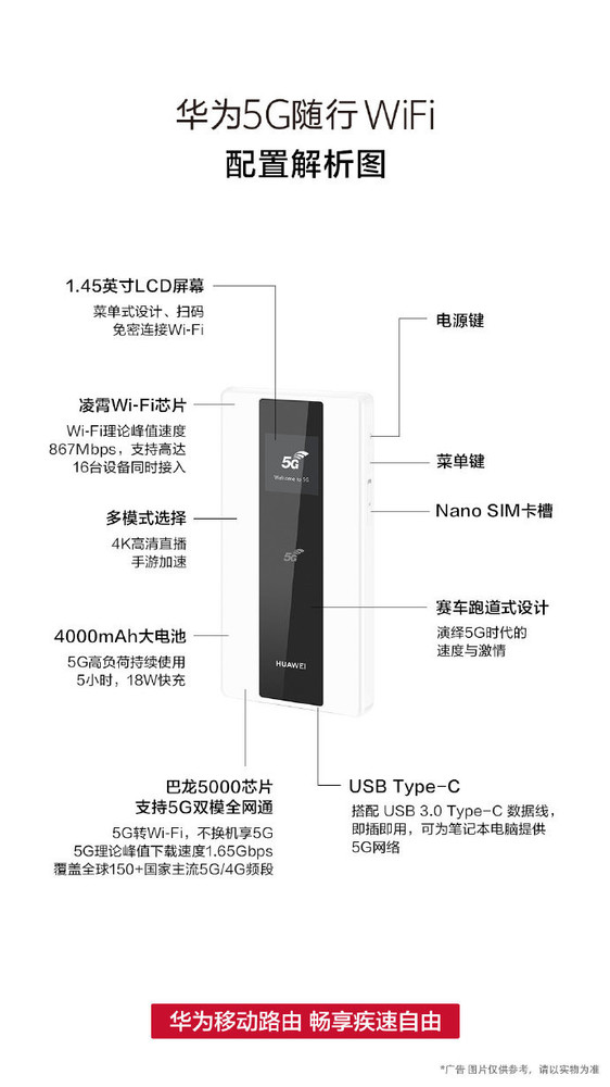 华为5G随行WiFi系列全配置解析 不换5G手机的隐藏招