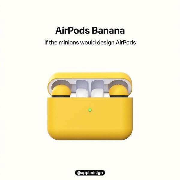 AirPods Banana亮相？网友：有史以来从未有过的设计