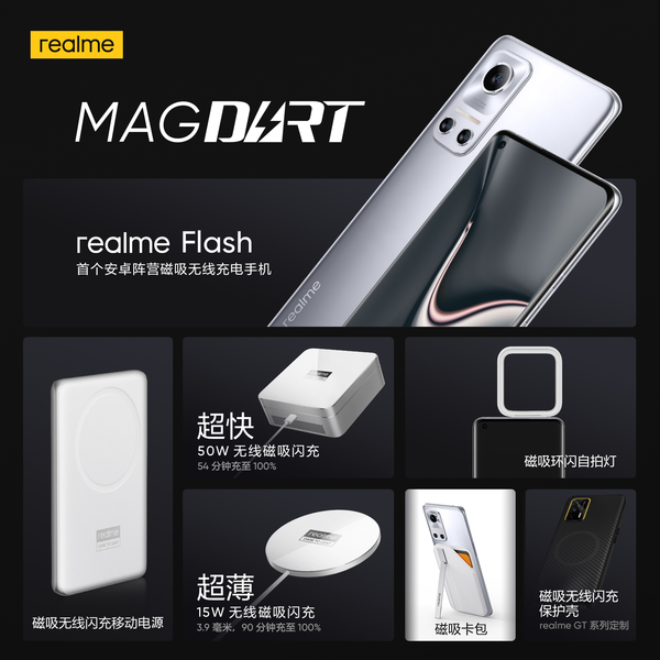 黑科技！realme发布全球最快MagDart磁吸无线闪充