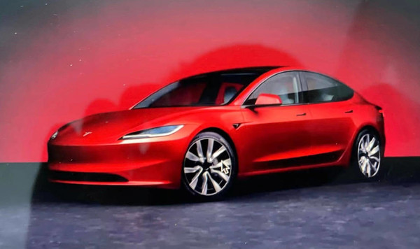 特斯拉新款Model 3官方图遭泄密 这颜值20万妥妥卖爆