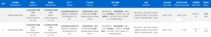 小米15 Ultra入网：90W快充+卫星通话惊艳亮相